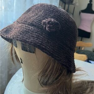 Brown Women's Cloche Hat